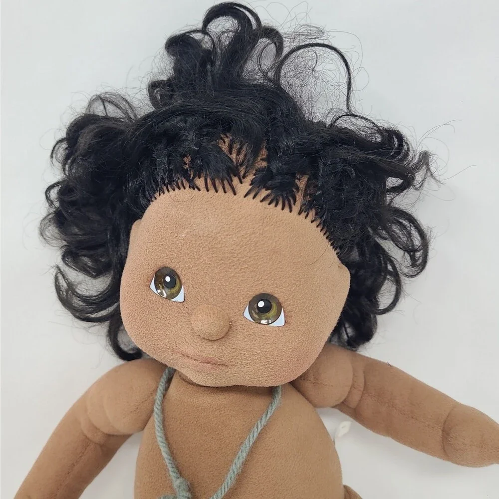 Vintage 1985 My Child African American Girl Doll by Mattel Black Hair Brown Eyes